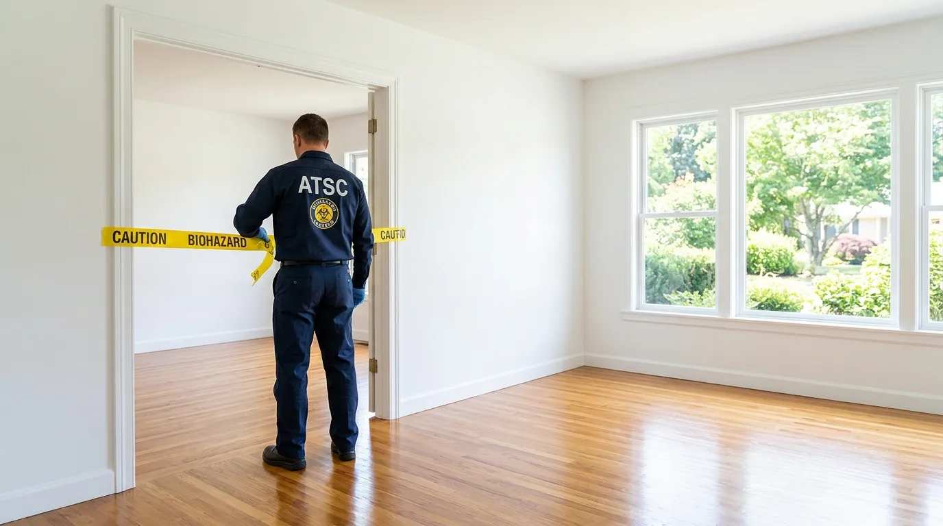 Certified biohazard cleanup crew performing Decomposition Cleanup in Beltsville